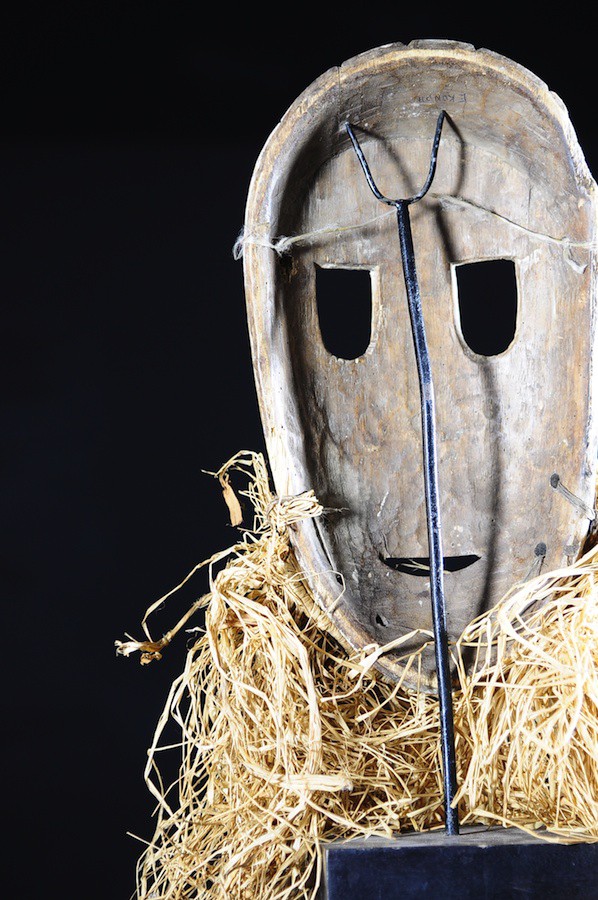 Masque fibres et bois - Konda / Ekonda - RDC Zaire
