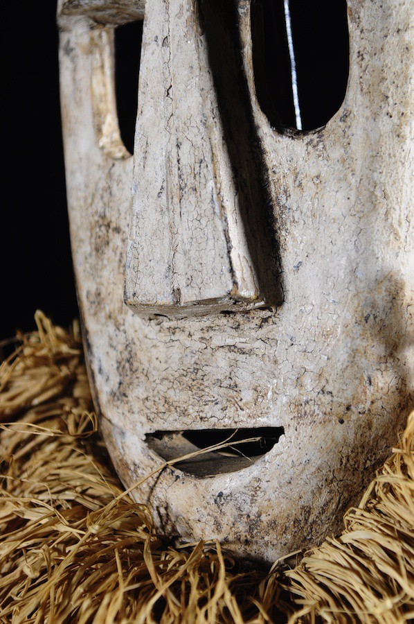 Masque fibres et bois - Konda / Ekonda - RDC Zaire
