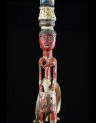 Canne de dignitaire polychrome - Baoule - Côte d'Ivoire - Objets de regalia