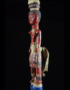 Canne de dignitaire polychrome - Baoule - Côte d'Ivoire - Objets de regalia