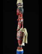 Canne de dignitaire polychrome - Baoule - Côte d'Ivoire - Objets de regalia