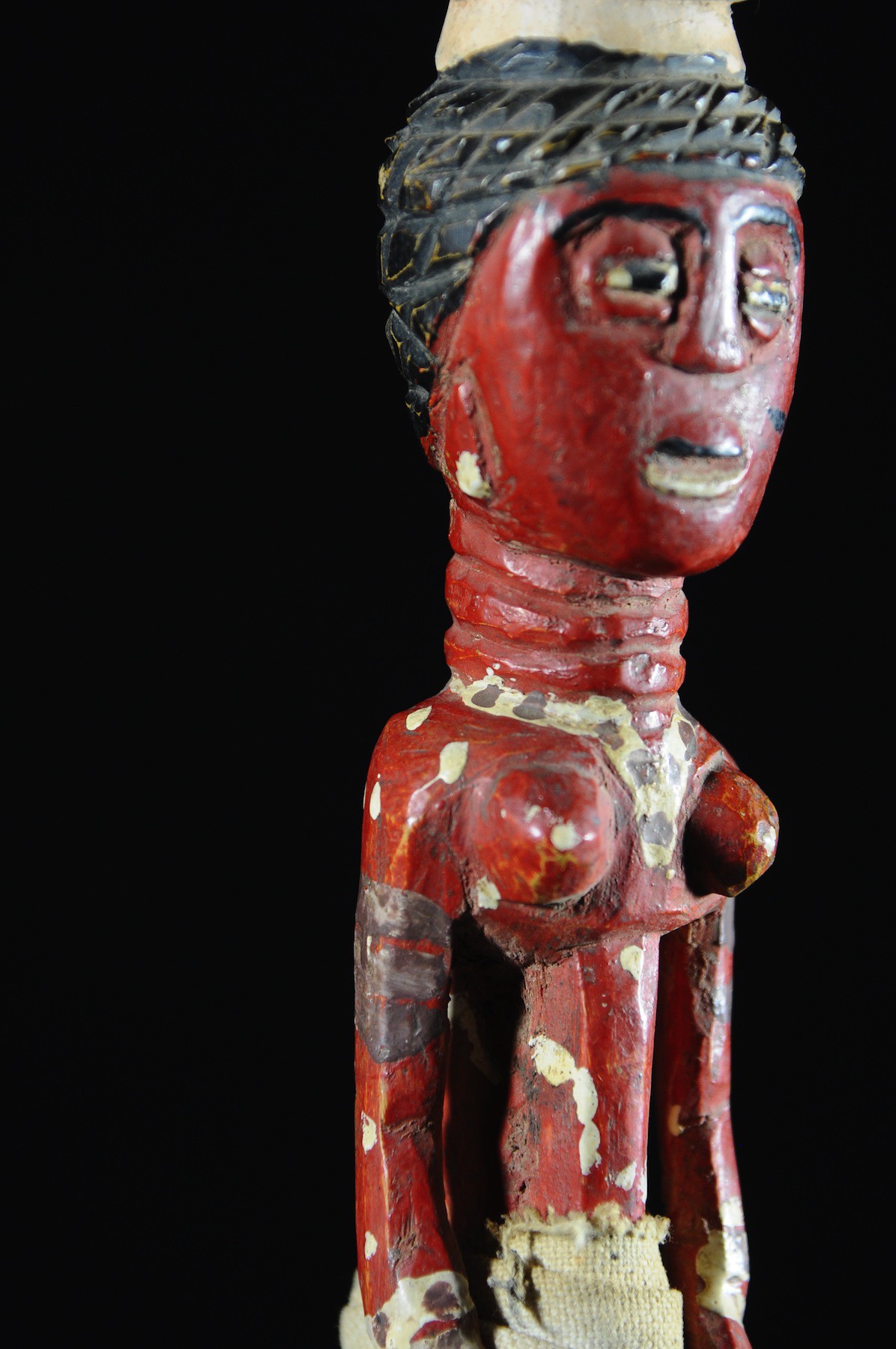 Canne de dignitaire polychrome - Baoule - Côte d'Ivoire - Objets de regalia