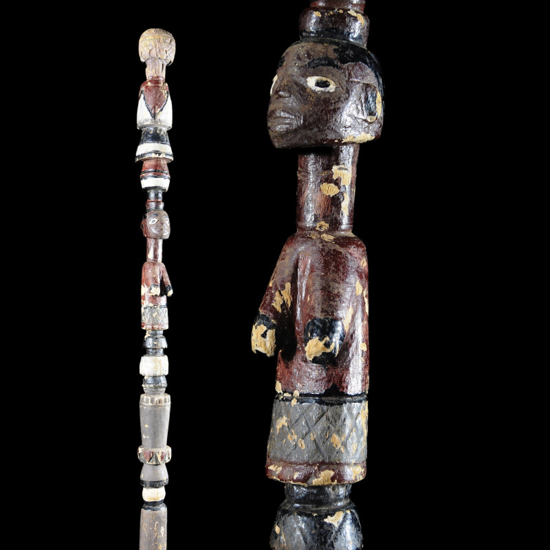 Canne polychrome de fiancailles - Mossi - Burkina Faso - Objets de regalia