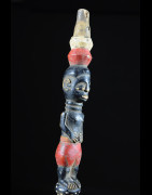 Canne de dignitaire polychrome - Baoule - Côte d'Ivoire - Objets de regalia