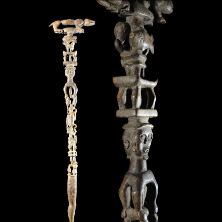 Canne ouvragee de notable - Ashanti - Ghana - Objets de regalia