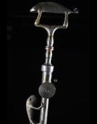 Canne epee de dignitaire en fonte aluminium - Fon - Benin - Objets de regalia