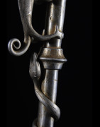 Canne epee de dignitaire en fonte aluminium - Fon - Benin - Objets de regalia