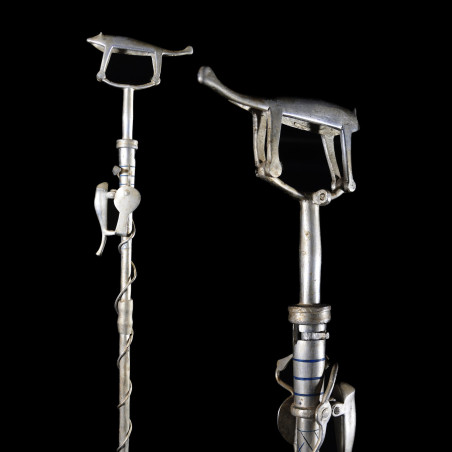 Canne epee de dignitaire en fonte aluminium - Fon - Benin - Objets de regalia