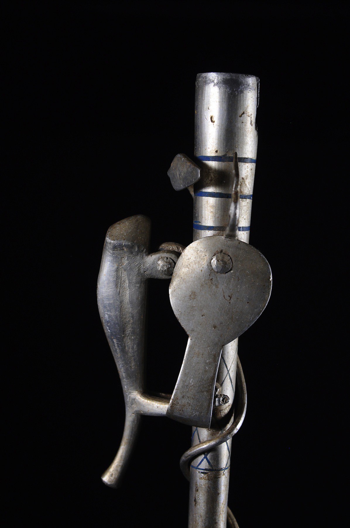 Canne epee de dignitaire en fonte aluminium - Fon - Benin - Objets de regalia