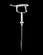 Canne epee de dignitaire en fonte aluminium - Fon - Benin - Objets de regalia