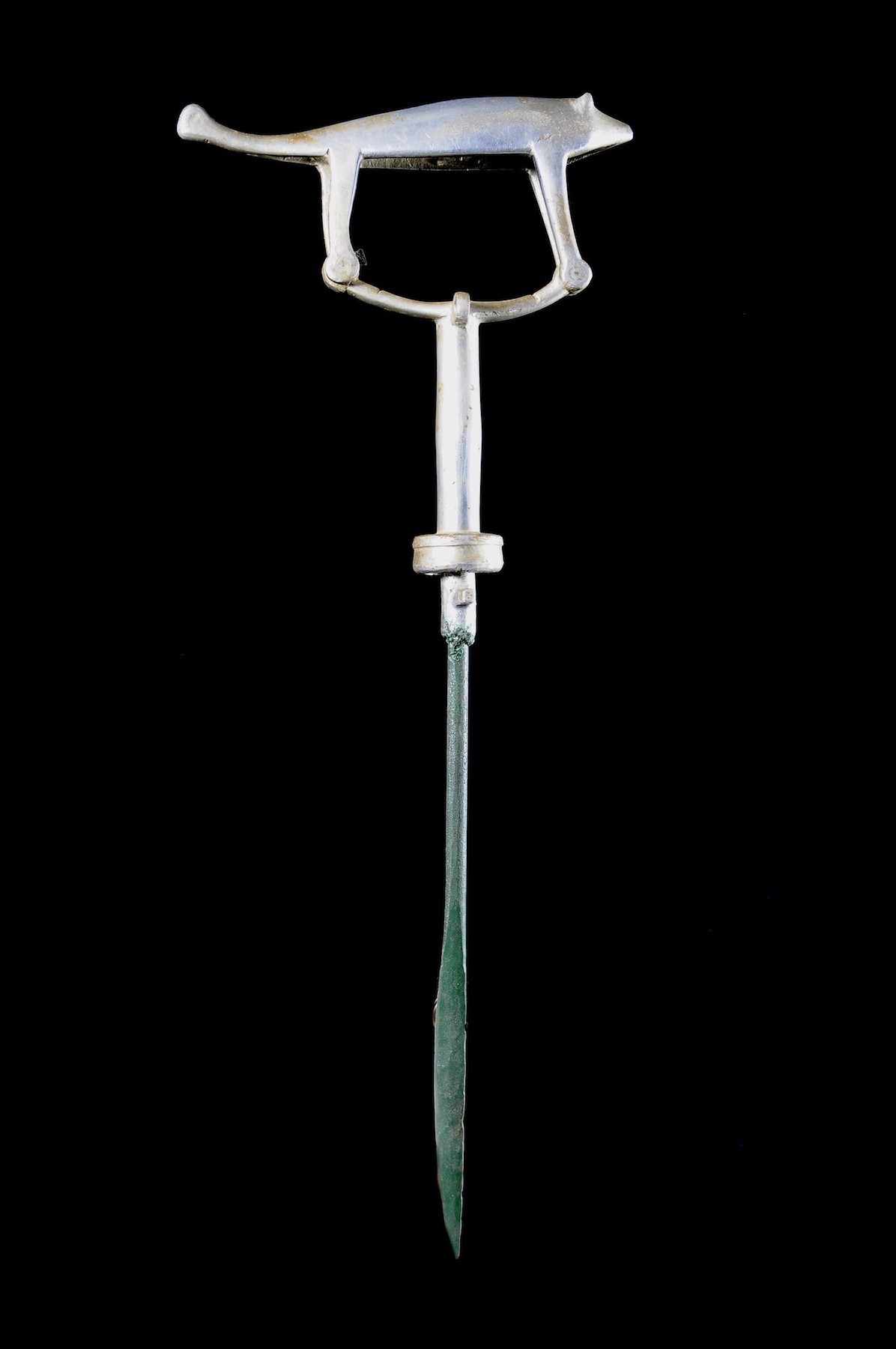 Canne epee de dignitaire en fonte aluminium - Fon - Benin - Objets de regalia