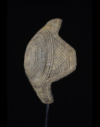 Coiffe Kuba ancienne Laket en raphia tressé - Kuba - RDC Zaire