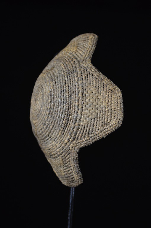 Coiffe Kuba ancienne Laket en raphia tressé - Kuba - RDC Zaire