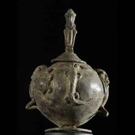 Pot a onguents magiques en bronze - Dogon - Mali - Bronzes