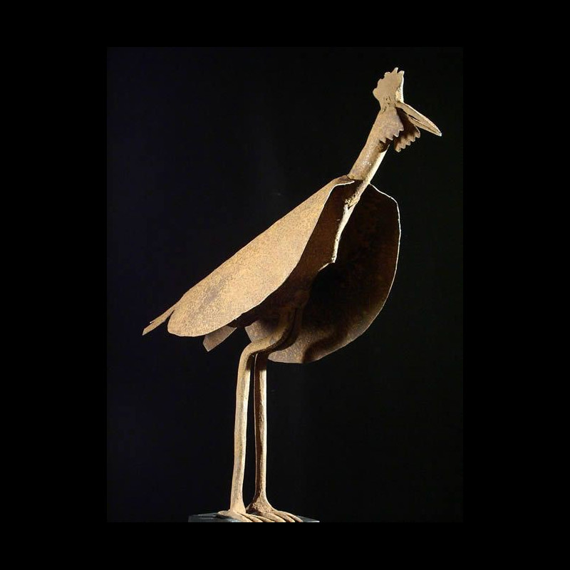 Poule - Fer noir - Ghana - Art contemporain africain