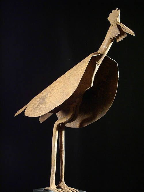 Poule - Fer noir - Ghana - Art contemporain africain