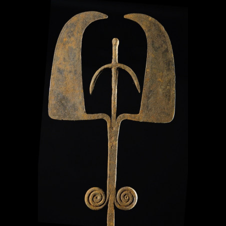 Monnaie primitive en fer noir - Chamba - Nigeria