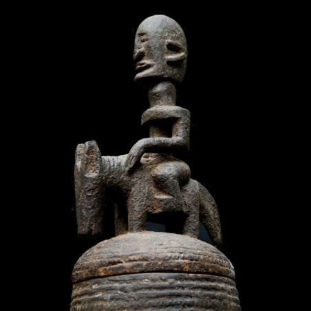 Coupe de Hogon rituelle avec cavalier - Dogon - Mali