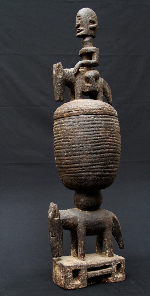 Coupe de Hogon rituelle avec cavalier - Dogon - Mali