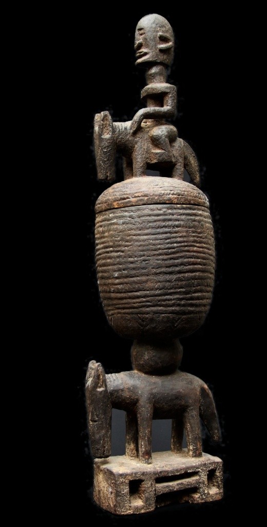 Coupe de Hogon rituelle avec cavalier - Dogon - Mali