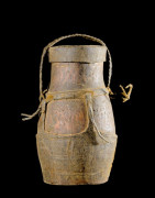 Pot a miel cuir et bois - Boni / Awer - Ethiopie
