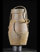 Pot a miel cuir et bois - Boni / Awer - Ethiopie