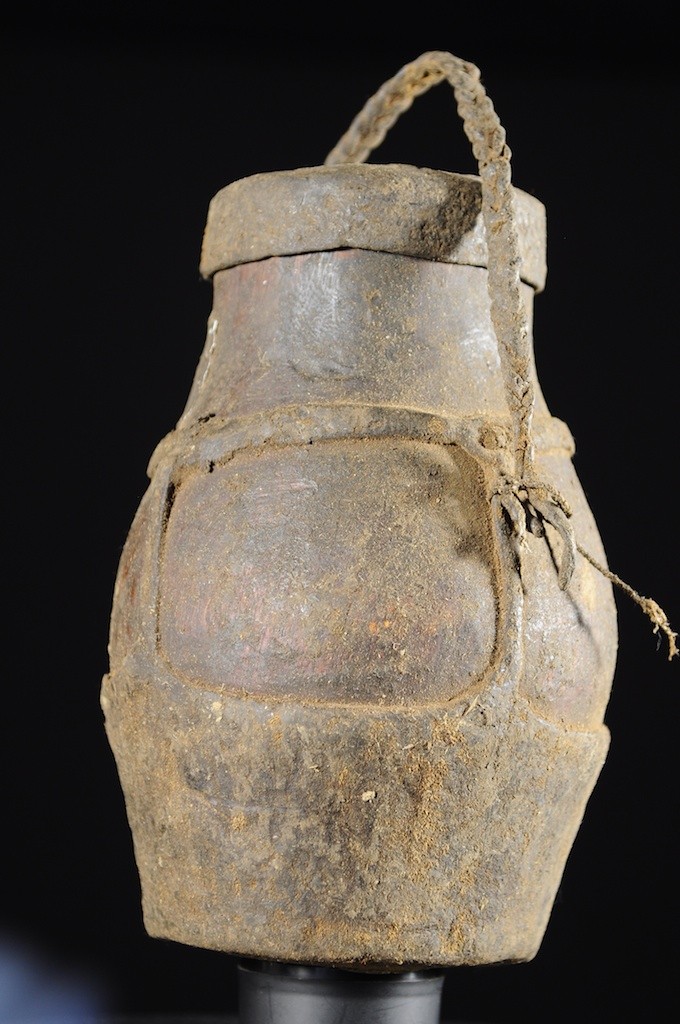 Pot a miel cuir et bois - Boni / Awer - Ethiopie