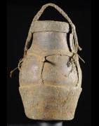 Pot a miel cuir et bois - Boni / Awer - Ethiopie