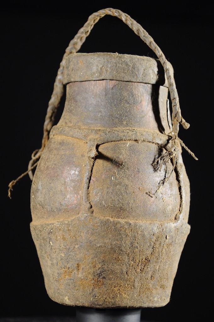 Pot a miel cuir et bois - Boni / Awer - Ethiopie