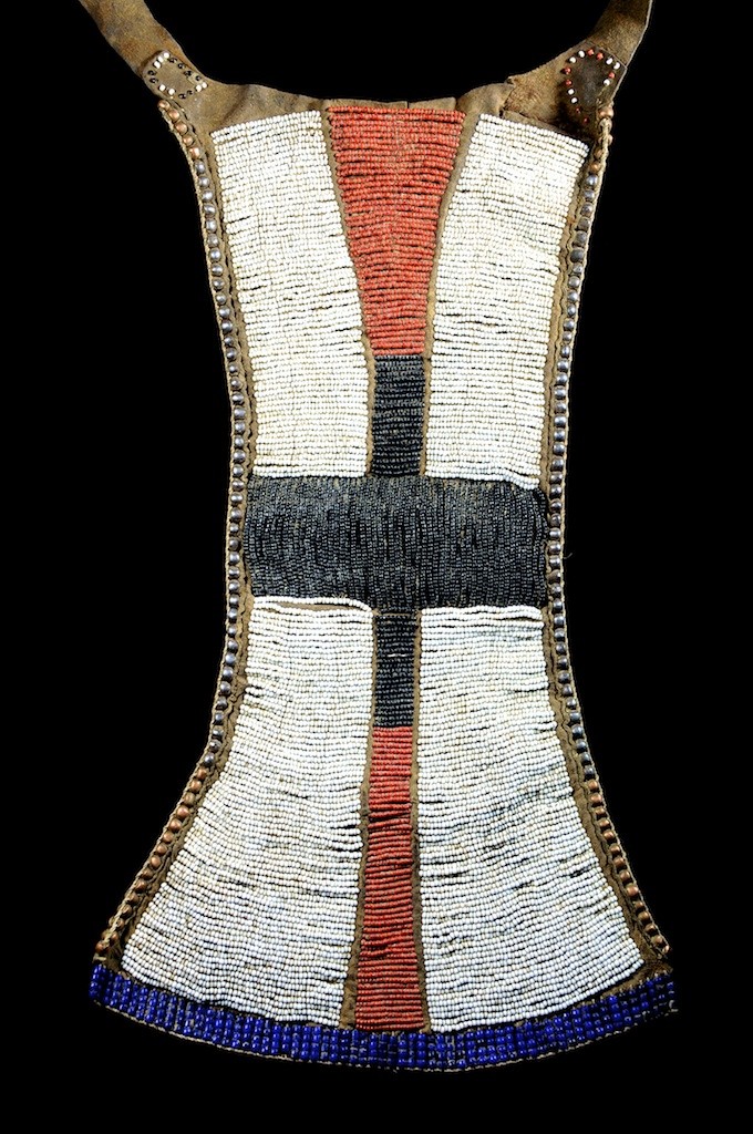 Tablier pagne  en cuir et perles - Toposa - Kenya / Soudan