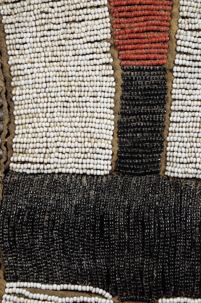 Tablier pagne  en cuir et perles - Toposa - Kenya / Soudan