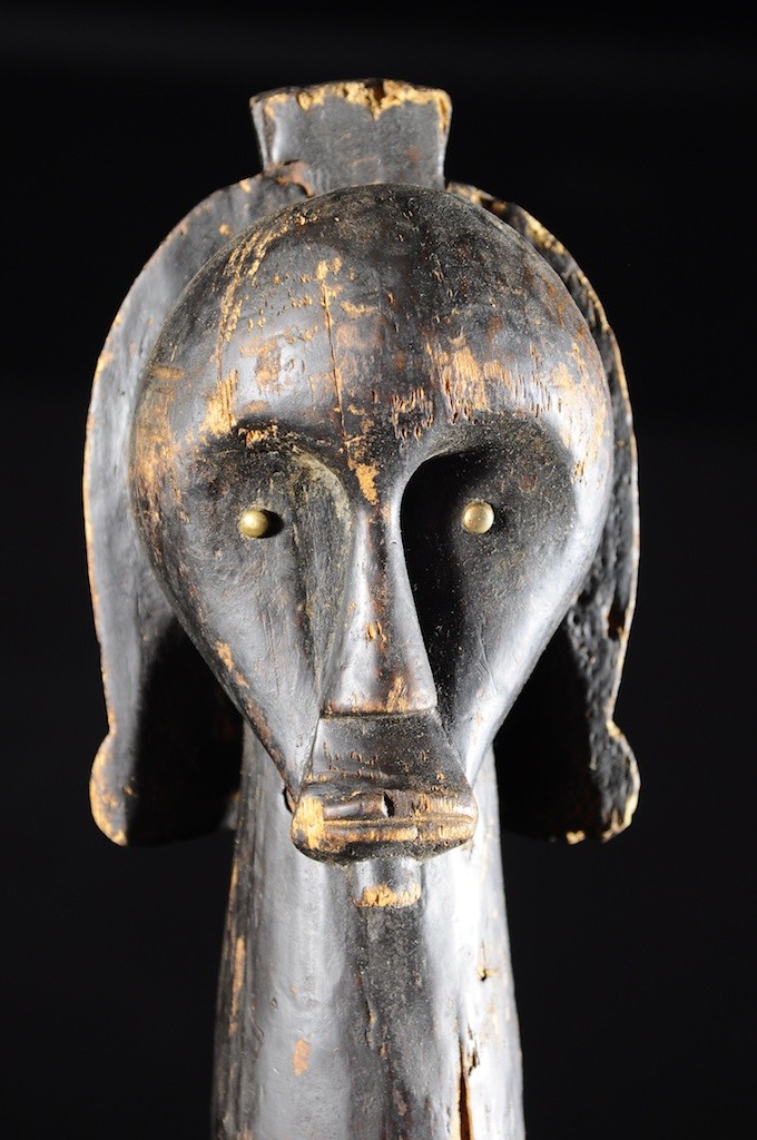 Tete fragment de poteau - Fang - Gabon