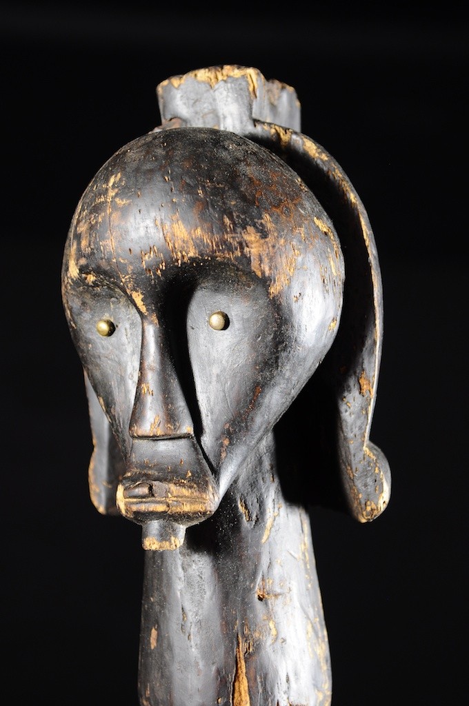 Tete fragment de poteau - Fang - Gabon