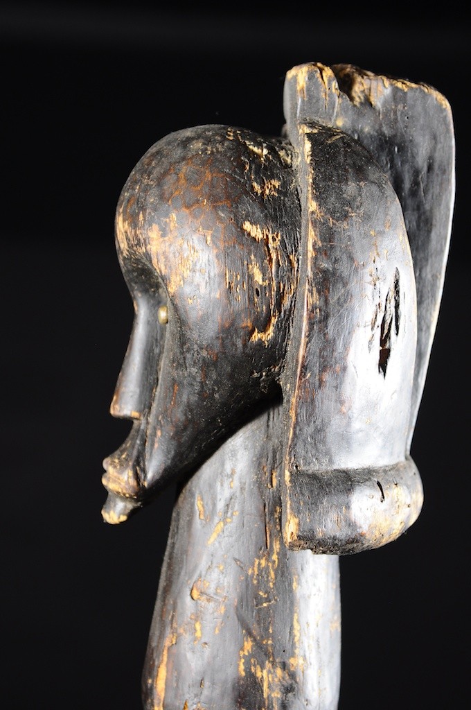Tete fragment de poteau - Fang - Gabon