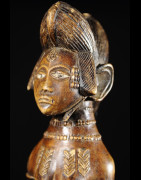 Statuette rituelle feminine - Punu / Pounou Lumbu - Gabon