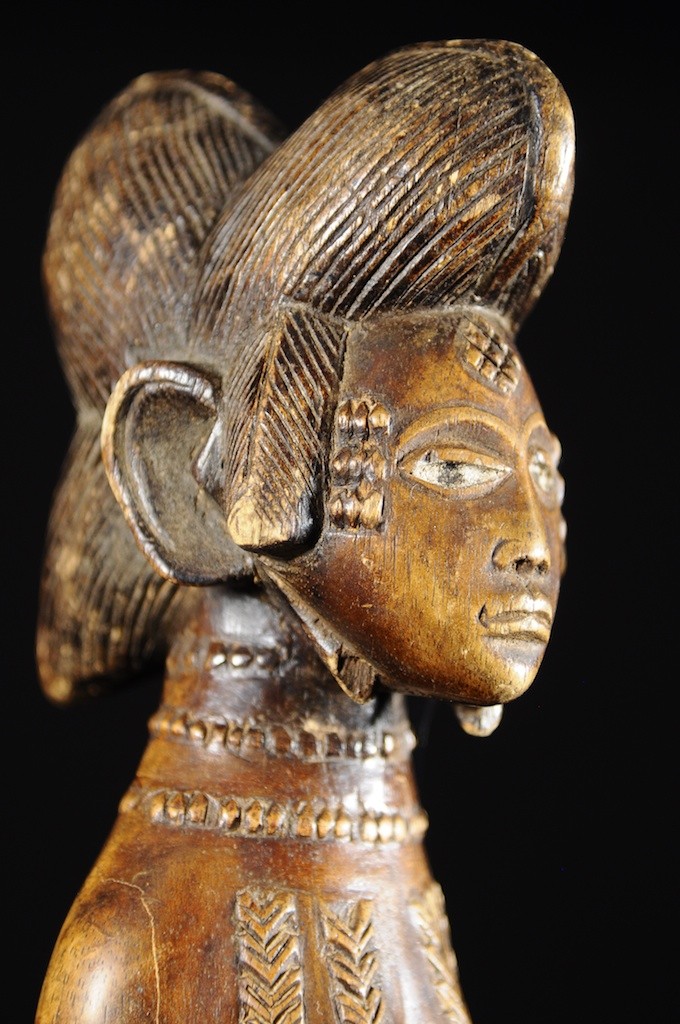 Statuette rituelle feminine - Punu / Pounou Lumbu - Gabon