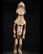 Statuette rituelle feminine - Punu / Pounou Lumbu - Gabon