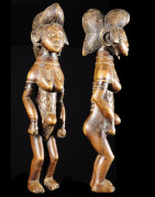 Statuette rituelle feminine - Punu / Pounou Lumbu - Gabon