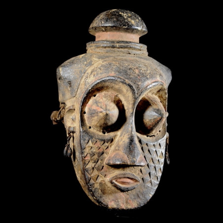 Masque Initiatique polychrome - Kuba / Bakuba - RDC Zaire