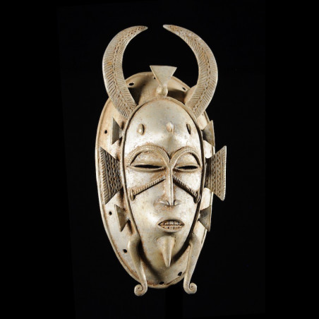 Masque Kpeliye en aluminium - Senoufo / Koulfo - Côte d'Ivoire