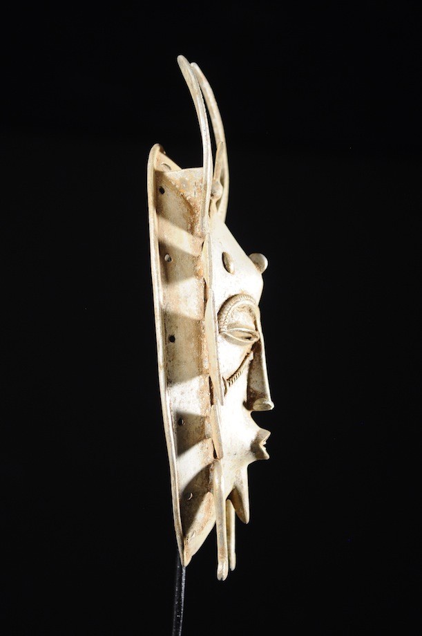 Masque Kpeliye en aluminium - Senoufo / Koulfo - Côte d'Ivoire