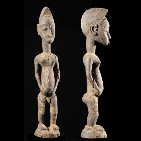 Statue masculine epoux mystique blolo bian - Baoule - Cote D'Ivoire
