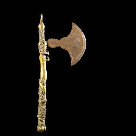 Hache Régalia en bronze - Bini - Nigéria