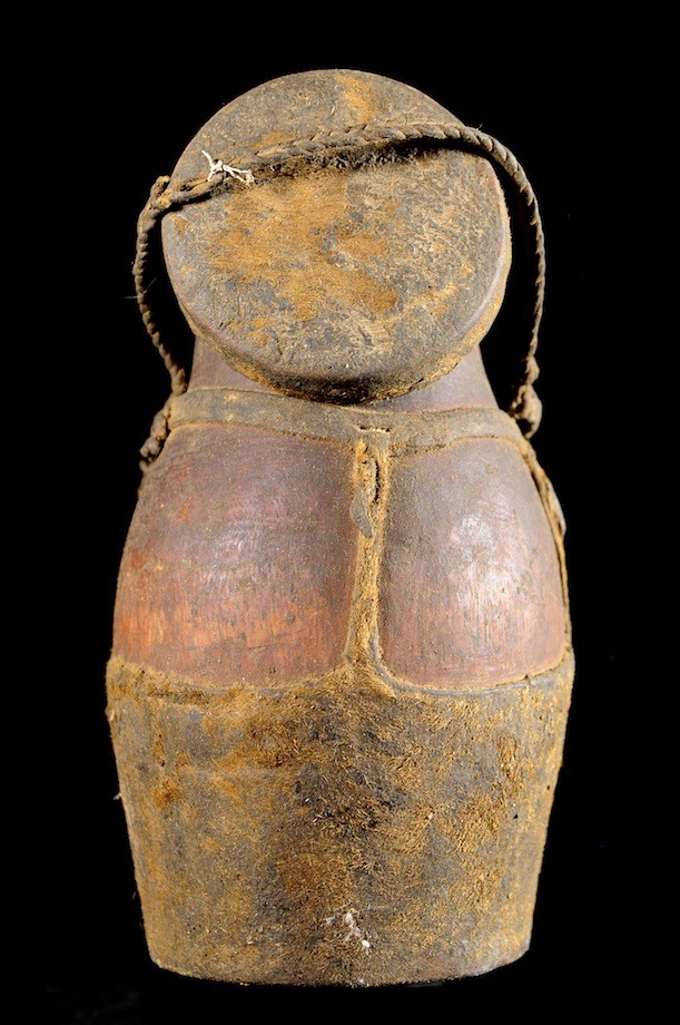 Pot a miel cuir et bois - Boni / Awer - Ethiopie