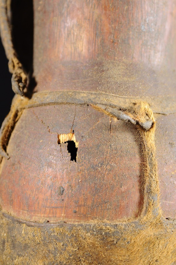 Pot a miel cuir et bois - Boni / Awer - Ethiopie