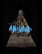 Cache sexe en cuir et perles de verre - Ethnie Kapsiki - Cameroun
