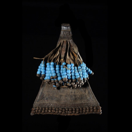 Cache sexe en cuir et perles de verre - Ethnie Kapsiki - Cameroun