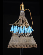Cache sexe en cuir et perles de verre - Ethnie Kapsiki - Cameroun