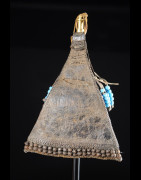 Cache sexe en cuir et perles de verre - Ethnie Kapsiki - Cameroun