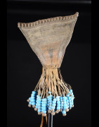 Cache sexe en cuir et perles de verre - Ethnie Kapsiki - Cameroun